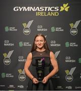 19 October 2019; Meg Ryan, who won an award of recognition for being Ireland's first world cup medalist in Women's artistic gymnastics, in attendance at the 2019 Marsh Gymnastics Ireland National Awards in the Radisson Blu, Golden Lane Hotel in Dublin. The night saw an array of gymnastic stars, VIPs and over 200 guests celebrating another huge year for the sport. Photo by Noel Perena via Sportsfile