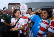 20 October 2019; Supporters ahead of the 2019 Rugby World Cup Quarter-Final match between Japan and South Africa at the Tokyo Stadium in Chofu, Japan. Photo by Ramsey Cardy/Sportsfile