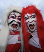 20 October 2019; Japan supporters ahead of the 2019 Rugby World Cup Quarter-Final match between Japan and South Africa at the Tokyo Stadium in Chofu, Japan. Photo by Ramsey Cardy/Sportsfile