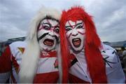 20 October 2019; Japan supporters ahead of the 2019 Rugby World Cup Quarter-Final match between Japan and South Africa at the Tokyo Stadium in Chofu, Japan. Photo by Ramsey Cardy/Sportsfile
