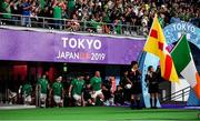 19 October 2019; Ireland captain Rory Best leads his side out prior to the 2019 Rugby World Cup Quarter-Final match between New Zealand and Ireland at the Tokyo Stadium in Chofu, Japan. Photo by Brendan Moran/Sportsfile