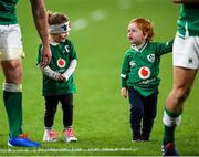 19 October 2019; Indie O'Mahony, daughter of Peter O'Mahony, and Felix Ryan, son of John Ryan, following the 2019 Rugby World Cup Quarter-Final match between New Zealand and Ireland at the Tokyo Stadium in Chofu, Japan. Photo by Ramsey Cardy/Sportsfile