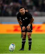 19 October 2019; Richie Mo'unga of New Zealand during the 2019 Rugby World Cup Quarter-Final match between New Zealand and Ireland at the Tokyo Stadium in Chofu, Japan. Photo by Ramsey Cardy/Sportsfile
