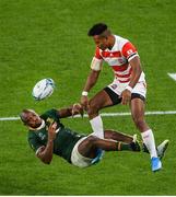 20 October 2019; Makazole Mapimpi of South Africa in action against Kotaro Matsushima of Japan during the 2019 Rugby World Cup Quarter-Final match between Japan and South Africa at the Tokyo Stadium in Chofu, Japan. Photo by Ramsey Cardy/Sportsfile