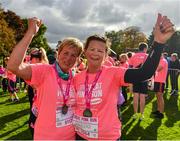 20 October 2019; Mary O'Brien, left, and Mairead Flynn, from Cappoquinn, Waterford, following the Great Pink Run with Glanbia, which took place in Kilkenny Castle Park on Sunday, October 20th 2019. Over 10,000 men, women and children took part in both the 10K challenge and the 5K fun run across three locations, raising over €600,000 to support Breast Cancer Ireland’s pioneering research and awareness programmes. The Dublin Great Pink Run took place on Saturday, 19th October in the Phoenix Park and the inaugural Chicago run took place on October, 5th in Diversey Harbor. For more information go to www.breastcancerireland.com. Photo by Seb Daly/Sportsfile