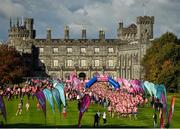 20 October 2019; A view of participants at the start of the Great Pink Run with Glanbia, which took place in Kilkenny Castle Park on Sunday, October 20th 2019. Over 10,000 men, women and children took part in both the 10K challenge and the 5K fun run across three locations, raising over €600,000 to support Breast Cancer Ireland’s pioneering research and awareness programmes. The Dublin Great Pink Run took place on Saturday, 19th October in the Phoenix Park and the inaugural Chicago run took place on October, 5th in Diversey Harbor. For more information go to www.breastcancerireland.com. Photo by Seb Daly/Sportsfile