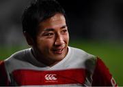 20 October 2019; Yutaka Nagare of Japan after the 2019 Rugby World Cup Quarter-Final match between Japan and South Africa at the Tokyo Stadium in Chofu, Japan. Photo by Brendan Moran/Sportsfile