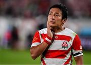 20 October 2019; A dejected Yutaka Nagare of Japan after the 2019 Rugby World Cup Quarter-Final match between Japan and South Africa at the Tokyo Stadium in Chofu, Japan. Photo by Brendan Moran/Sportsfile