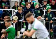 20 October 2019; Young Moorefield supporters during the Kildare County Senior Club Football Championship Final match between Moorefield and Sarsfields at St Conleth's Park in Newbridge, Kildare. Photo by Seb Daly/Sportsfile