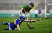 20 October 2019; Morgan Watkins of Birr in action against Stephen Wynne of St. Rynagh's during the Offaly County Senior Club Hurling Championship Final match between Birr and St Rynaghs at O'Connor Park in Tullamore, Offaly. Photo by Harry Murphy/Sportsfile
