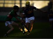 20 October 2019; Matthew Maloney of St. Rynagh's in action against Morgan Watkins of Birr during the Offaly County Senior Club Hurling Championship Final match between Birr and St Rynaghs at O'Connor Park in Tullamore, Offaly. Photo by Harry Murphy/Sportsfile
