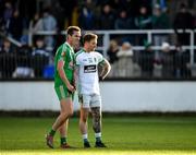 20 October 2019; Con Kavanagh of Sarsfields, left, and Eamonn Callaghan of Moorefield shake hands following the Kildare County Senior Club Football Championship Final match between Moorefield and Sarsfields at St Conleth's Park in Newbridge, Kildare. Photo by Seb Daly/Sportsfile
