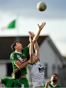 20 October 2019; Caoimhin McDonnell of Sarsfields in action against Aaron Masterson of Moorefield during the Kildare County Senior Club Football Championship Final match between Moorefield and Sarsfields at St Conleth's Park in Newbridge, Kildare. Photo by Seb Daly/Sportsfile
