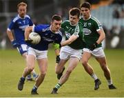 20 October 2019; Eoin McGettigan of Naomh Conaill in action against Gary McFadden of Gaoth Dobhair during the Donegal County Senior Club Football Championship Final match between Gaoth Dobhair and Naomh Conaill at Mac Cumhaill Park in Ballybofey, Donegal. Photo by Oliver McVeigh/Sportsfile