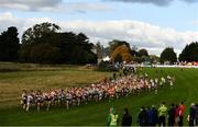 20 October 2019; A general view of the field competing in the Men's race during the SPAR Autumn Open International Cross Country Festival at the National Sports Campus Abbotstown in Dublin. Photo by Sam Barnes/Sportsfile