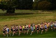 20 October 2019; A general view of the field competing in the Men's race during the SPAR Autumn Open International Cross Country Festival at the National Sports Campus Abbotstown in Dublin. Photo by Sam Barnes/Sportsfile