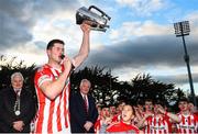 20 October 2019; Seamus Harnedy of Imokilly lifting the cup following the Cork County Senior Club Hurling Championship Final match between Glen Rovers and Imokilly at Pairc Ui Rinn in Cork. Photo by Eóin Noonan/Sportsfile