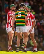 20 October 2019; Shane Hegarty of Imokilly during a coming together with Robert Downey of Glen Rovers during the Cork County Senior Club Hurling Championship Final match between Glen Rovers and Imokilly at Pairc Ui Rinn in Cork. Photo by Eóin Noonan/Sportsfile