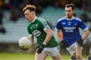 20 October 2019; Eamonn Colum of Gaoth Dobhair in action against Kevin McGettigan of Naomh Conaill during the Donegal County Senior Club Football Championship Final match between Gaoth Dobhair and Naomh Conaill at Mac Cumhaill Park in Ballybofey, Donegal. Photo by Oliver McVeigh/Sportsfile