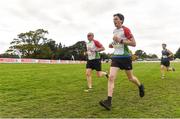 20 October 2019; Jason Hughes, left, and Kieran Finucane running during the SPAR Cross Country Xperience at the National Sports Campus Abbotstown in Dublin. Photo by Sam Barnes/Sportsfile