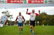 20 October 2019; Mick Martin, right, and Graham Dunne running during the SPAR Cross Country Xperience at the National Sports Campus Abbotstown in Dublin. Photo by Sam Barnes/Sportsfile