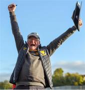 20 October 2019; Clontribet O'Neills Secretary Frank McManus celebrates during the Monaghan County Senior Club Football Championship Final match between Clontibret O'Neills and Scotstown at St Tiernach's Park in Clones, Monaghan. Photo by Philip Fitzpatrick/Sportsfile