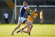 20 October 2019; Kieran Hughes of Scotstown in action against David Savage of Clontibret O'Neills during the Monaghan County Senior Club Football Championship Final match between Clontibret O'Neills and Scotstown at St Tiernach's Park in Clones, Monaghan. Photo by Philip Fitzpatrick/Sportsfile