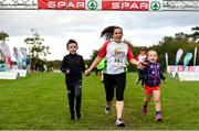 20 October 2019; Sarah Dillon, centre, running during the SPAR Cross Country Xperience at the National Sports Campus Abbotstown in Dublin. Photo by Sam Barnes/Sportsfile