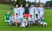21 October 2019; The Republic of Ireland team before the Under-15 UEFA Development Tournament match between Republic of Ireland and Luxembourg at Ballina Town FC in Mayo. Photo by Piaras Ó Mídheach/Sportsfile