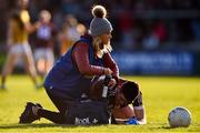 20 October 2019; Jack Grugan of Ballymacnab receives medical attention during the Armagh County Senior Club Football Championship Final match between Ballymacnab and Crossmaglen Rangers at the Athletic Grounds, Armagh. Photo by Ben McShane/Sportsfile