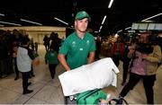 22 October 2019; Jonathan Sexton on the Ireland Rugby Team's return at Dublin Airport from the Rugby World Cup. Photo by David Fitzgerald/Sportsfile