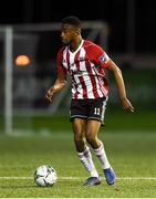 22 October 2019; Junior Ogedi-Uzokwe of Derry City during the SSE Airtricity League Premier Division match between Derry City and St Patrick's Athletic at Ryan McBride Brandywell Stadium in Derry. Photo by Oliver McVeigh/Sportsfile