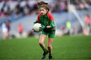 23 October 2019; Holly Garry of St Raphaela's PS, Stillorgan, in action against Our Lady Queen of the Apostles NS, Clonburris, in the Corn na Chladaigh Shield Final during day two of the Allianz Cumann na mBunscol Finals at Croke Park in Dublin. Photo by Piaras Ó Mídheach/Sportsfile