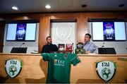 23 October 2019; Author of The Cross Roads Neal Horgan and FAI General Manager Noel Mooney during The Cross Roads Book Launch at the FAI Offices, National Sports Campus in Abbotstown, Dublin. Photo by Harry Murphy/Sportsfile