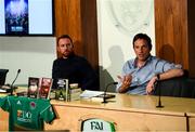 23 October 2019; FAI General Manager Noel Mooney and Author of The Cross Roads Neal Horgan during The Cross Roads Book Launch at the FAI Offices, National Sports Campus in Abbotstown, Dublin. Photo by Harry Murphy/Sportsfile