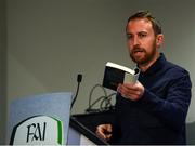 23 October 2019; Author of The Cross Roads Neal Horgan in attendance during The Cross Roads Book Launch at the FAI Offices, National Sports Campus in Abbotstown, Dublin. Photo by Harry Murphy/Sportsfile