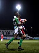 23 October 2019; Taylor Mooney of St Patrick's Athletic and Daniel Isichei of Bray Wanderers during the SSE Airtricity U13 League Final between Bray Wanderers and St Patrick's Athletic at Carlisle Grounds in Bray, Co Wicklow. Photo by Stephen McCarthy/Sportsfile