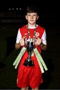 23 October 2019; Cameron Hamilton of St Patrick's Athletic following the SSE Airtricity U13 League Final between Bray Wanderers and St Patrick's Athletic at Carlisle Grounds in Bray, Co Wicklow. Photo by Stephen McCarthy/Sportsfile