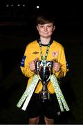 23 October 2019; Luke Kane of St Patrick's Athletic following the SSE Airtricity U13 League Final between Bray Wanderers and St Patrick's Athletic at Carlisle Grounds in Bray, Co Wicklow. Photo by Stephen McCarthy/Sportsfile