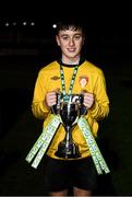 23 October 2019; Rian Hogan of St Patrick's Athletic following the SSE Airtricity U13 League Final between Bray Wanderers and St Patrick's Athletic at Carlisle Grounds in Bray, Co Wicklow. Photo by Stephen McCarthy/Sportsfile