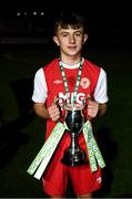 23 October 2019; Taylor Mooney of St Patrick's Athletic following the SSE Airtricity U13 League Final between Bray Wanderers and St Patrick's Athletic at Carlisle Grounds in Bray, Co Wicklow. Photo by Stephen McCarthy/Sportsfile
