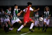 23 October 2019; Tyreik Sammy of St Patrick's Athletic during the SSE Airtricity U13 League Final between Bray Wanderers and St Patrick's Athletic at Carlisle Grounds in Bray, Co Wicklow. Photo by Stephen McCarthy/Sportsfile