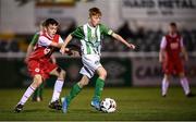 23 October 2019; Shane Gough of Bray Wanderers and Rhys Bartley of St Patrick's Athletic during the SSE Airtricity U13 League Final between Bray Wanderers and St Patrick's Athletic at Carlisle Grounds in Bray, Co Wicklow. Photo by Stephen McCarthy/Sportsfile