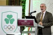 23 October 2019; The Olympic Federation of Ireland hosted a dinner for the CEOs and Presidents of their member federations on the 23 October at the Crowne Plaza in Blanchardstown. The evening included an overview of activities that are taking place within the organisation, and also a detailed update on the progression of preparation for the Tokyo Olympics. In attendance at the dinner is Sport Ireland Chairperson Kieran Mulvey. Photo by Matt Browne/Sportsfile