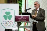 23 October 2019; The Olympic Federation of Ireland hosted a dinner for the CEOs and Presidents of their member federations on the 23 October at the Crowne Plaza in Blanchardstown. The evening included an overview of activities that are taking place within the organisation, and also a detailed update on the progression of preparation for the Tokyo Olympics. In attendance at the dinner is Sport Ireland Chairperson Kieran Mulvey. Photo by Matt Browne/Sportsfile