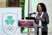 23 October 2019; The Olympic Federation of Ireland hosted a dinner for the CEOs and Presidents of their member federations on the 23 October at the Crowne Plaza in Blanchardstown. The evening included an overview of activities that are taking place within the organisation, and also a detailed update on the progression of preparation for the Tokyo Olympics. In attendance at the dinner is Patricia Heberle chef de mission for Tokyo 2020 Photo by Matt Browne/Sportsfile