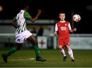 23 October 2019; Seán Hayden of St Patrick's Athletic during the SSE Airtricity U13 League Final between Bray Wanderers and St Patrick's Athletic at Carlisle Grounds in Bray, Co Wicklow. Photo by Stephen McCarthy/Sportsfile