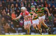20 October 2019; Brian Lawton of Imokilly in action against Robert Downey of Glen Rovers during the Cork County Senior Club Hurling Championship Final match between Glen Rovers and Imokilly at Pairc Ui Rinn in Cork. Photo by Eóin Noonan/Sportsfile