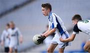 23 October 2019; Max Carter of Ballyroan BNS in action against Luke McNiff of St Pius X BNS, Terenure, in action against  in the Corn Kitterick Shield Final during day two of the Allianz Cumann na mBunscol Finals at Croke Park in Dublin. Photo by Piaras Ó Mídheach/Sportsfile