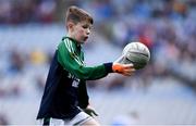 23 October 2019; Patrick Fleming of St Pius X BNS, Terenure, in action against Ballyroan BNS in the Corn Kitterick Shield Final during day two of the Allianz Cumann na mBunscol Finals at Croke Park in Dublin. Photo by Piaras Ó Mídheach/Sportsfile
